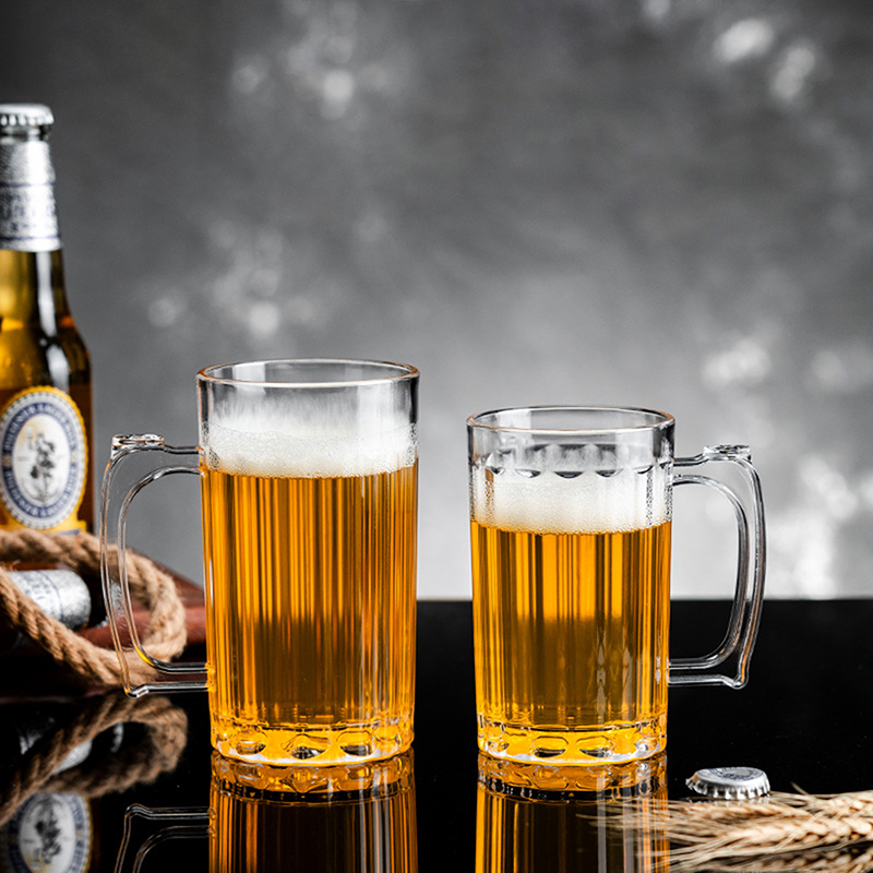 Beer Mug Handled - 아크릴 맥주컵 가정용 머그잔 유리잔 손잡이