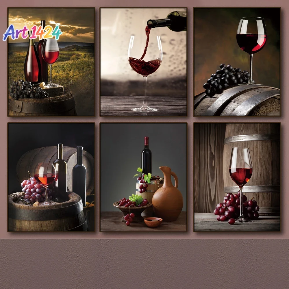 Wine In Beer - 액자 없는 캔버스 그림 1개: 주방