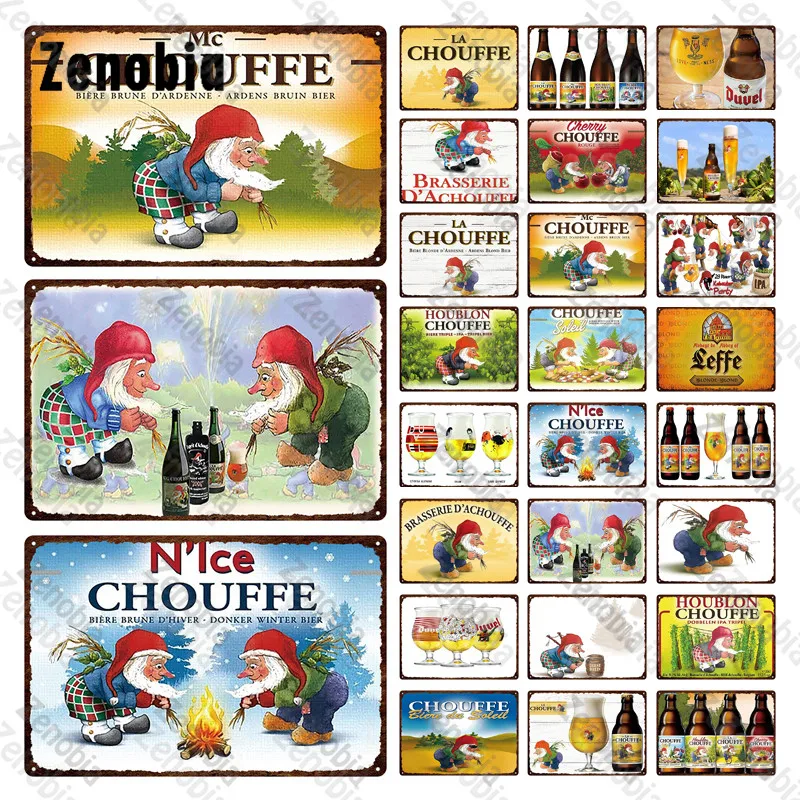 Wine Beer Pub - 맥주 금속 사인 포스터, 와인 접시,