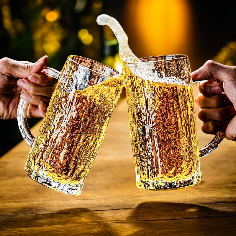 Beer Mug Handled - 두꺼운 대용량 맥주잔 유럽 스타일 손잡이가