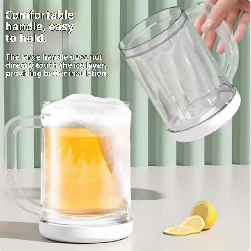 이중벽 냉동 냉각 맥주잔, 편안한 손잡이, 내열성 투명 - Beer Mug Handled 리뷰 및 가격