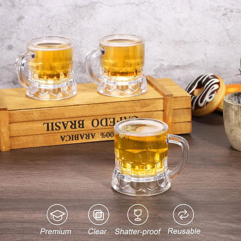 10PCS 30ml 맥주 컵 작은 손잡이 플라스틱 위스 - Beer Mug Handled 리뷰 및 가격