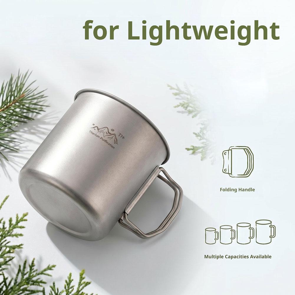 야외 하이킹을위한 스테인레스 스틸 캠핑 컵 초경량 여행 - Beer Mug Handled 리뷰 및 가격