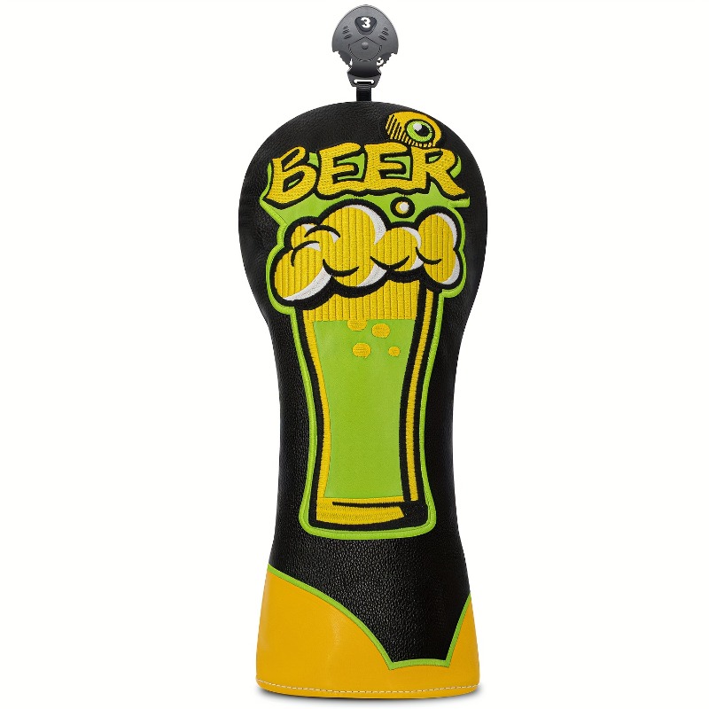 골프 클럽 헤드 커버 - 맥주잔 디자인과 맥주병 그래픽 - Beer & Wine Jockey Plaza Shopping 리뷰 및 가격
