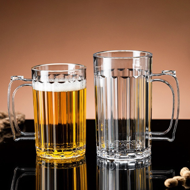 아크릴 맥주컵 가정용 머그잔 유리잔 손잡이 우유 커피  - Beer Mug Handled 리뷰 및 가격