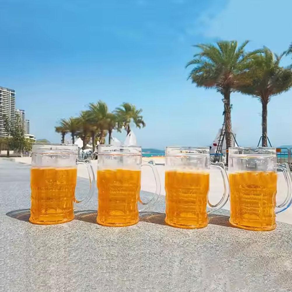 1/2개 손잡이가 있는 이중 맥주잔, 두꺼운 투명 머그 - Beer Mug Handled 리뷰 및 가격