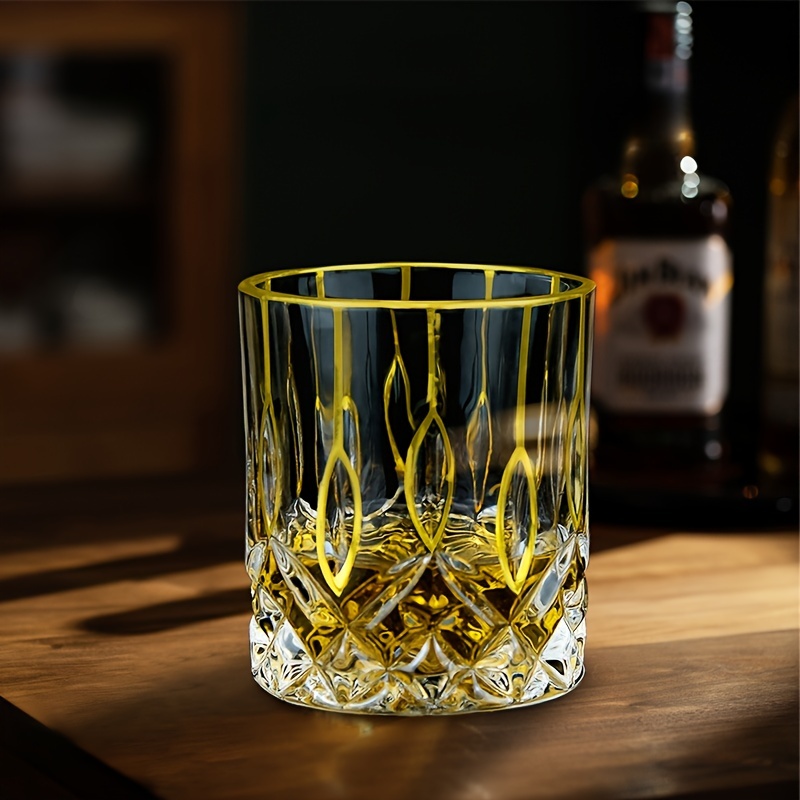 위스키 유리 골드 라인 와인 위스키 안경 황금 페인트  - Whisky Beer And Wine 리뷰 및 가격