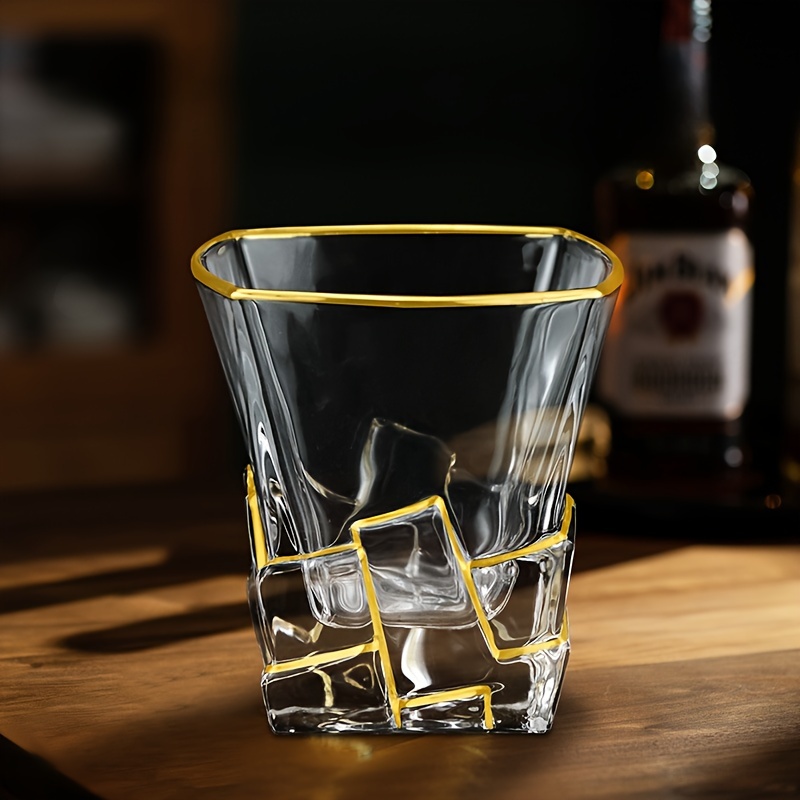 위스키 유리 골드 라인 와인 위스키 안경 황금 페인트  - Whisky Beer And Wine 리뷰 및 가격