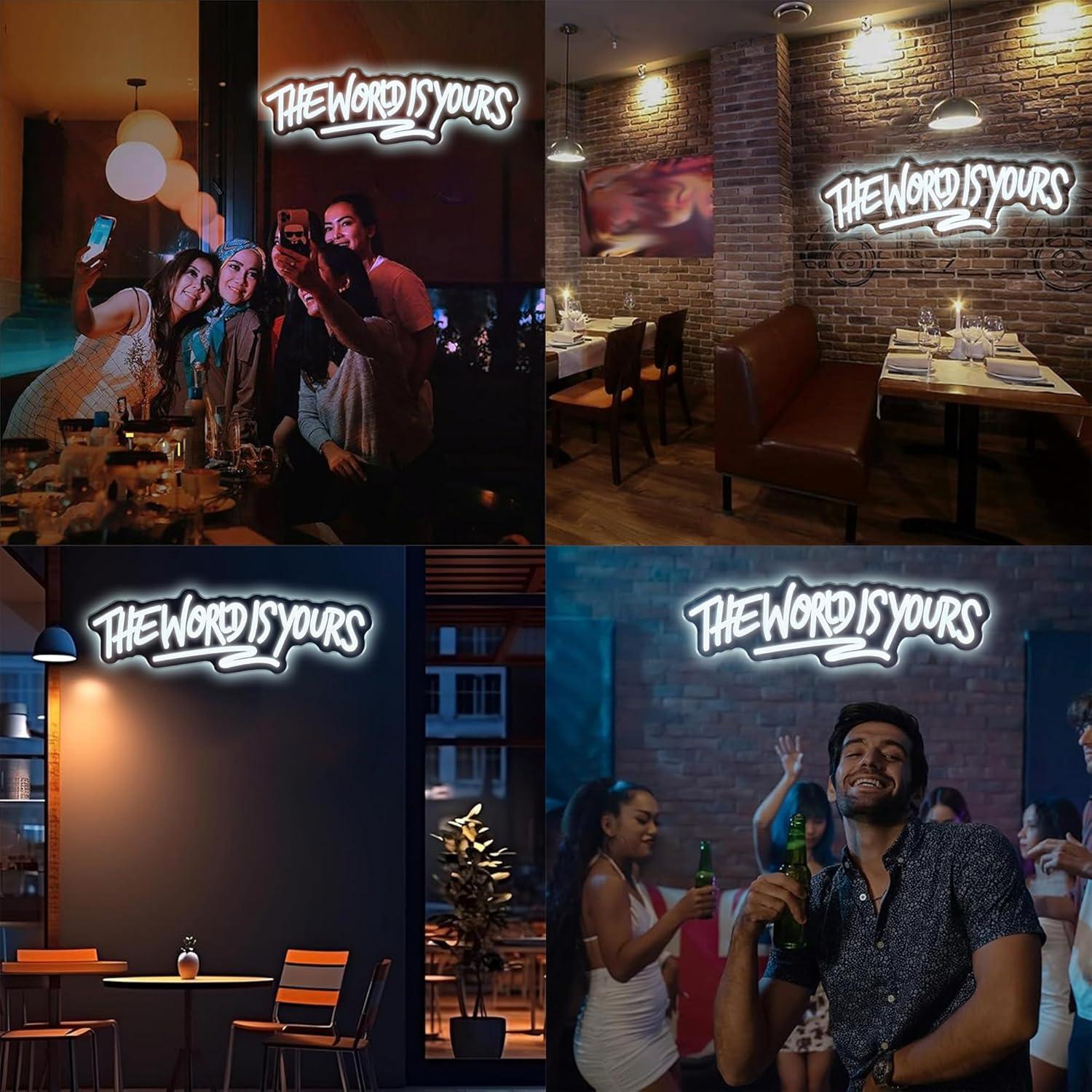 세상은 당신의 것 네온사인 USB 전원 디밍 가능 LE - Beer & Wine Jockey Plaza Shopping 리뷰 및 가격