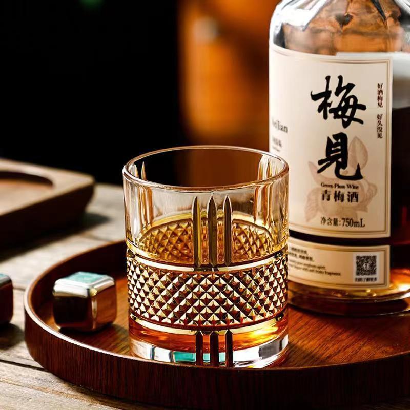 유럽 스타일 럭셔리 황금 구식 위스키 바위 유리 다이아 - Whisky Beer And Wine 리뷰 및 가격