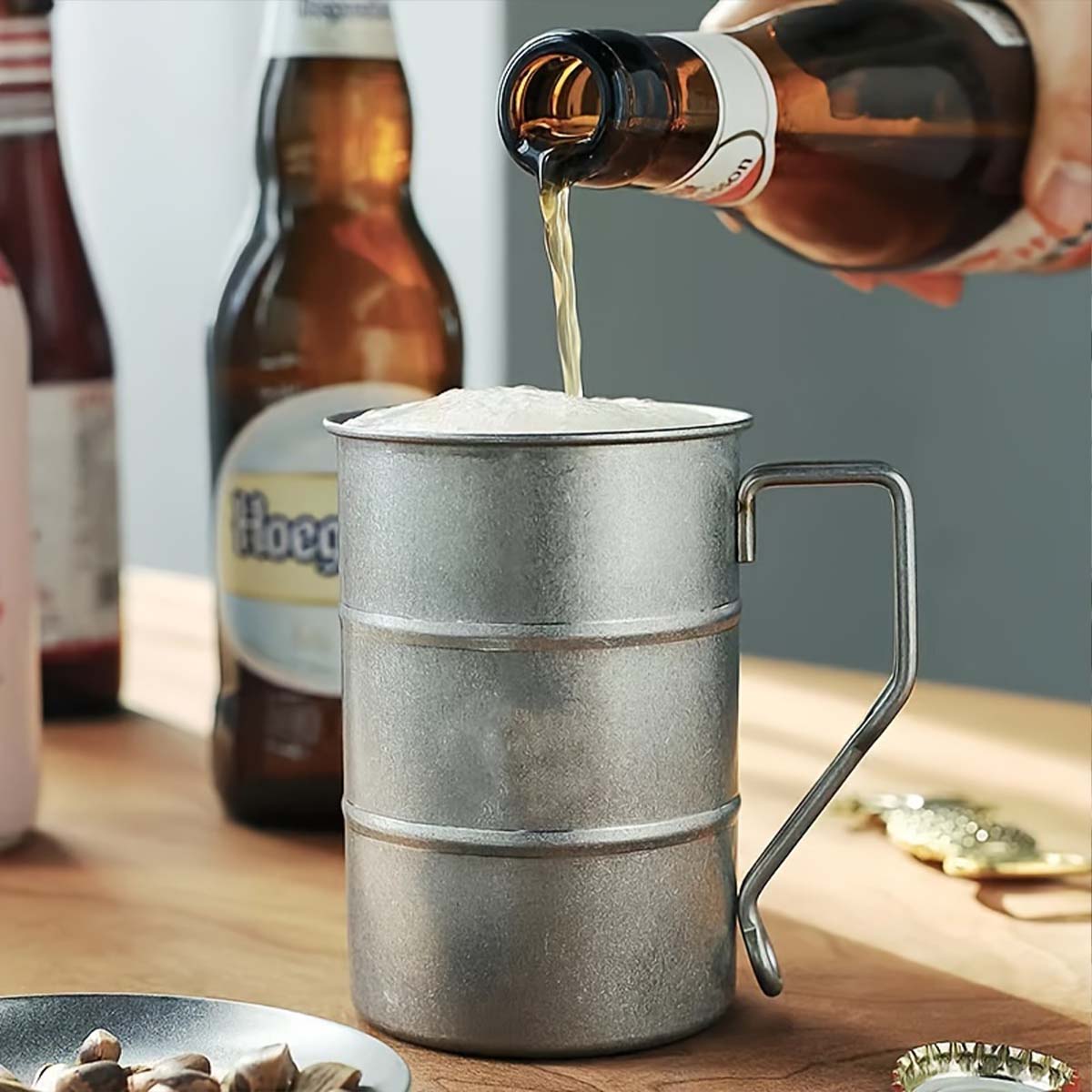 스테인리스 스틸 야외 캠핑 컵 레트로 경량 맥주 컵 휴 - Beer Mug Handled 리뷰 및 가격